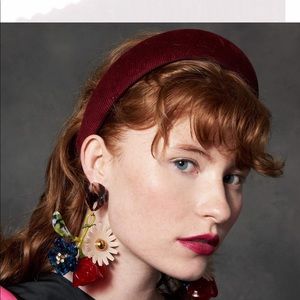 LeLe Sadoughi Corduroy Headband in Merlot